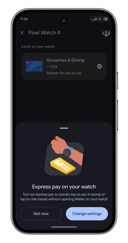 Pixel Watchのエクスプレス決済
